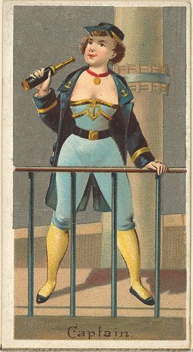 Captain, from the Occupations for Women series (N166) for Old Judge and Dogs Head Cigarettes