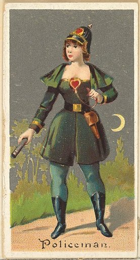 Policeman, from the Occupations for Women series (N166) for Old Judge and Dogs Head Cigarettes