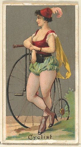 Cyclist, from the Occupations for Women series (N166) for Old Judge and Dogs Head Cigarettes
