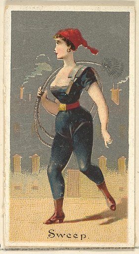 Sweep, from the Occupations for Women series (N166) for Old Judge and Dogs Head Cigarettes
