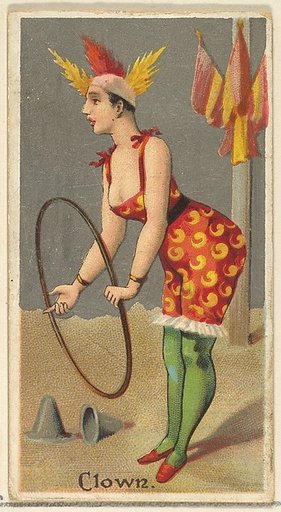 Clown, from the Occupations for Women series (N166) for Old Judge and Dogs Head Cigarettes