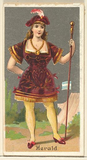 Herald, from the Occupations for Women series (N166) for Old Judge and Dogs Head Cigarettes