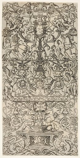 Vertical ornament panel with Mars