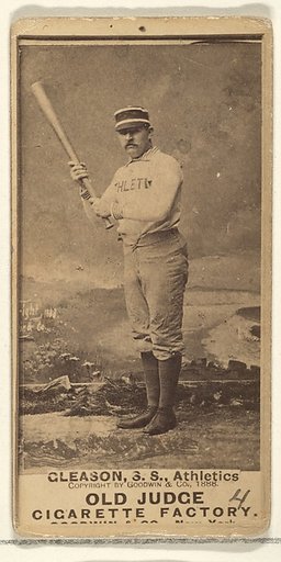 Gleason, Shortstop, Philadelphia Athletics, from the Old Judge series (N172) for Old Judge Cigarettes