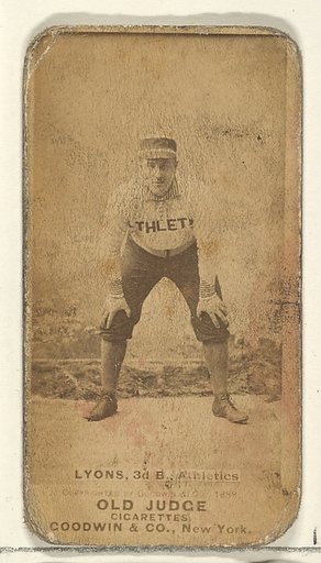 Lyons, 3rd Base, Philadelphia Athletics, from the Old Judge series (N172) for Old Judge Cigarettes