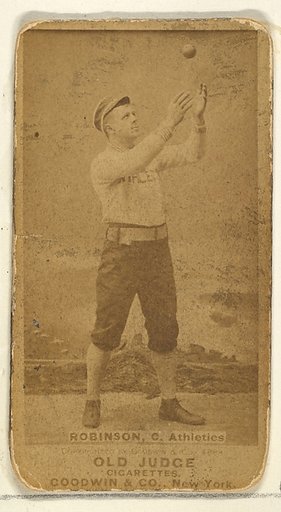 Robinson, Catcher, Philadelphia Athletics, from the Old Judge series (N172) for Old Judge Cigarettes