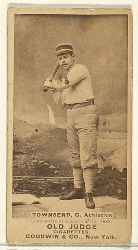 Townsend, Catcher, Philadelphia Athletics, from the Old Judge series (N172) for Old Judge Cigarettes