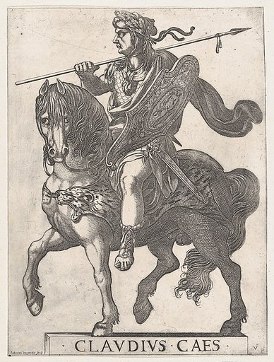 Plate 5: Emperor Claudius on Horseback, from "The First Twelve Roman Caesars"