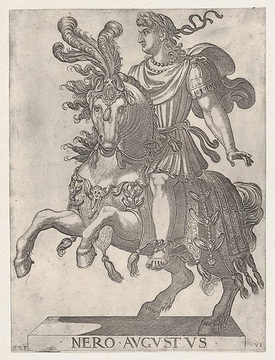Plate 6: Emperor Nero on Horseback, from "The First Twelve Roman Caesars"