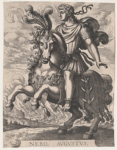 Plate 6: Emperor Nero on Horseback, from "The First Twelve Roman Caesars"