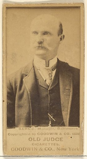 Barnie, Manager, Baltimore Orioles, from the Old Judge series (N172) for Old Judge Cigarettes