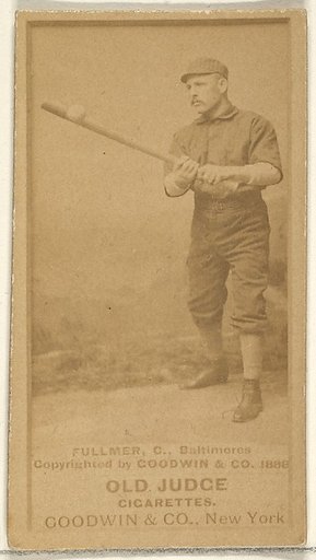 Fullmer, Catcher, Baltimore Orioles, from the Old Judge series (N172) for Old Judge Cigarettes
