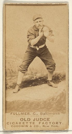 Fullmer, Catcher, Baltimore Orioles, from the Old Judge series (N172) for Old Judge Cigarettes