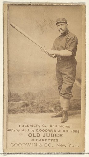 Fullmer, Catcher, Baltimore Orioles, from the Old Judge series (N172) for Old Judge Cigarettes