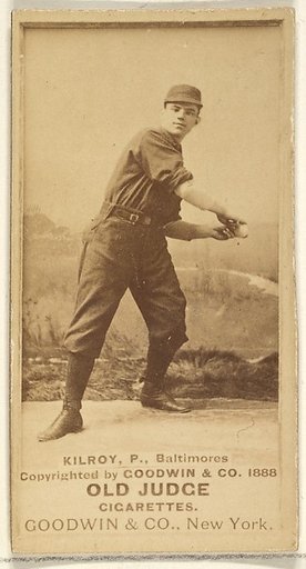 Kilroy, Pitcher, Baltimore Orioles, from the Old Judge series (N172) for Old Judge Cigarettes