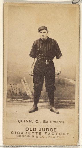 Quinn, Catcher, Baltimore Orioles, from the Old Judge series (N172) for Old Judge Cigarettes