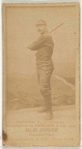 Harkins, Pitcher, Baltimore Orioles, from the Old Judge series (N172) for Old Judge Cigarettes