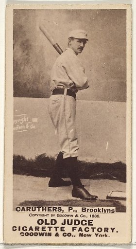 Caruthers, Pitcher, Brooklyn, from the Old Judge series (N172) for Old Judge Cigarettes
