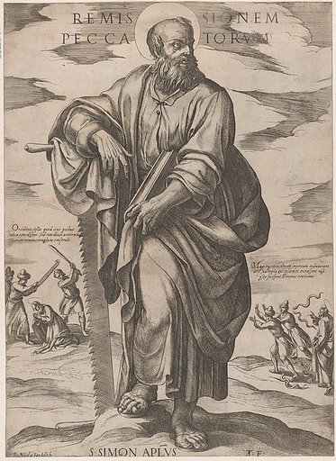St. Simon, from "Christ, Mary, and the Apostles"