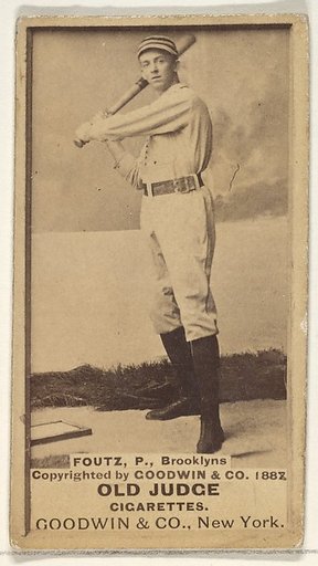 Foutz, Pitcher, Brooklyn Bridegrooms, from the Old Judge series (N172) for Old Judge Cigarettes