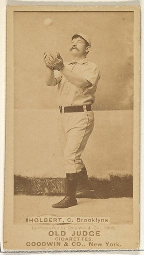Holbert, Catcher, Brooklyn Bridegrooms, from the Old Judge series (N172) for Old Judge Cigarettes