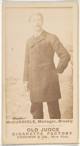 McGunnigle, Manager, Brooklyn Bridegrooms, from the Old Judge series (N172) for Old Judge Cigarettes