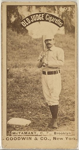 McTamany, Center Field, Brooklyn, from the Old Judge series (N172) for Old Judge Cigarettes