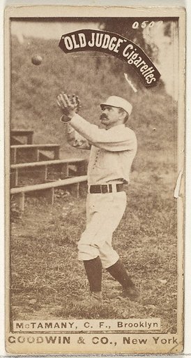 McTamany, Center Field, Brooklyn, from the Old Judge series (N172) for Old Judge Cigarettes