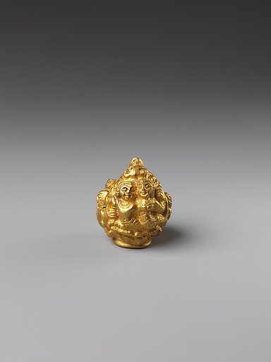 Rod Finial Clip with Deity Surrounded by Sekti Motif