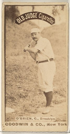 O'Brien, Catcher, Brooklyn, from the Old Judge series (N172) for Old Judge Cigarettes