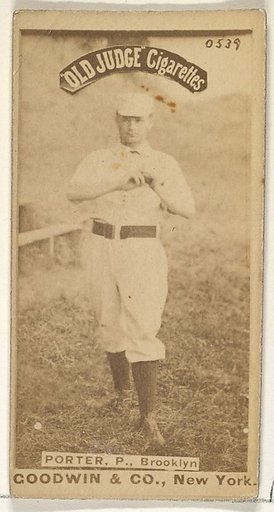Porter, Pitcher, Brooklyn, from the Old Judge series (N172) for Old Judge Cigarettes