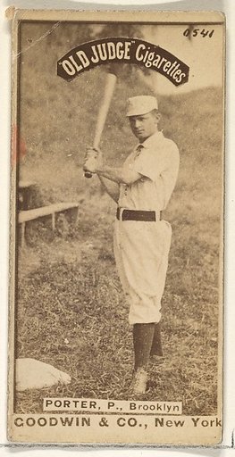 Porter, Pitcher, Brooklyn, from the Old Judge series (N172) for Old Judge Cigarettes