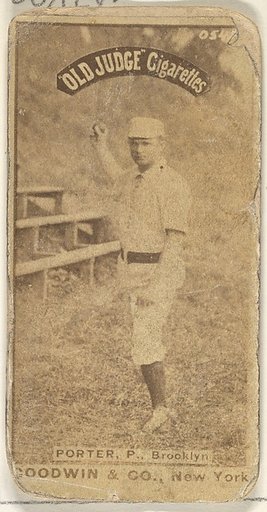 Porter, Pitcher, Brooklyn, from the Old Judge series (N172) for Old Judge Cigarettes