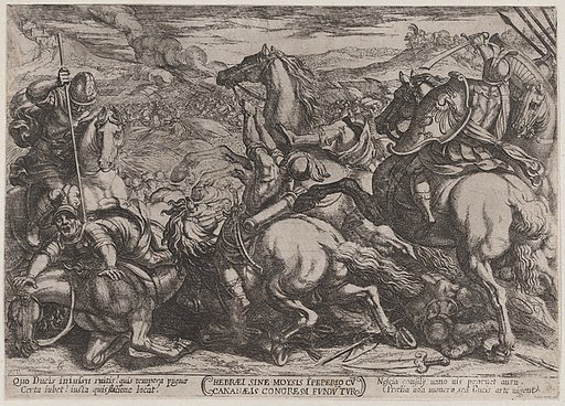 Plate 6: The Israelites Defeated by the Canaanites for Having Disobeyed Moses, from "The Battles of the Old Testament"