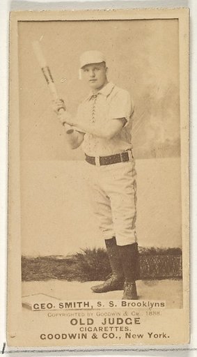 Geo. Smith, Shortstop, Brooklyn Bridegrooms, from the Old Judge series (N172) for Old Judge Cigarettes