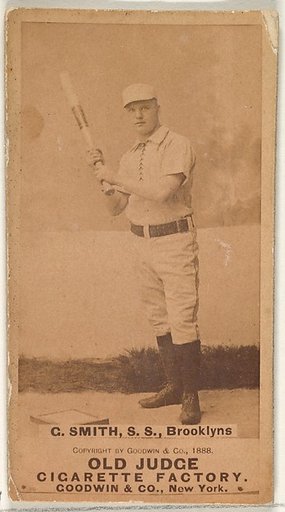 G. Smith, Shortstop, Brooklyn Bridegrooms, from the Old Judge series (N172) for Old Judge Cigarettes