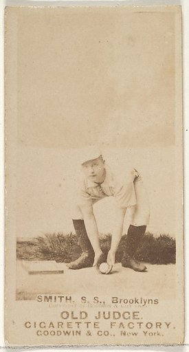G. Smith, Shortstop, Brooklyn Bridegrooms, from the Old Judge series (N172) for Old Judge Cigarettes