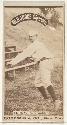 Terry, Pitcher, Brooklyn, from the Old Judge series (N172) for Old Judge Cigarettes