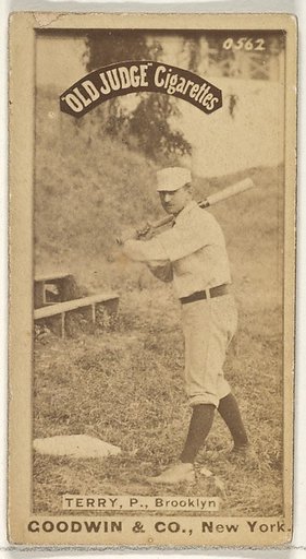 Terry, Pitcher, Brooklyn, from the Old Judge series (N172) for Old Judge Cigarettes