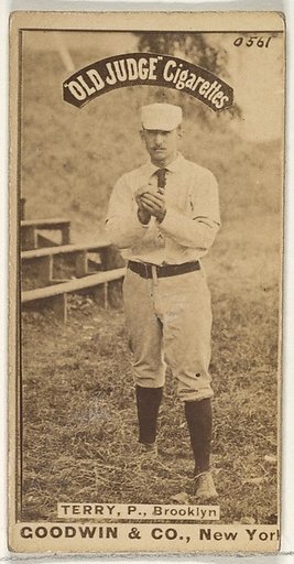 Terry, Pitcher, Brooklyn, from the Old Judge series (N172) for Old Judge Cigarettes
