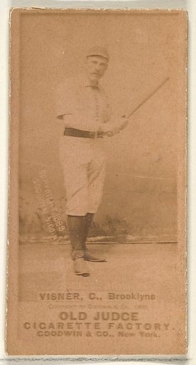 Visner, Catcher, Brooklyn, from the Old Judge series (N172) for Old Judge Cigarettes