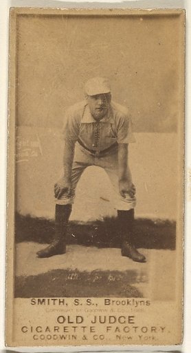 Smith, Shortstop, Brooklyn Bridegrooms, from the Old Judge series (N172) for Old Judge Cigarettes