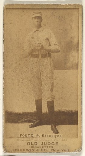 Foutz, Pitcher, Brooklyn Bridegrooms, from the Old Judge series (N172) for Old Judge Cigarettes