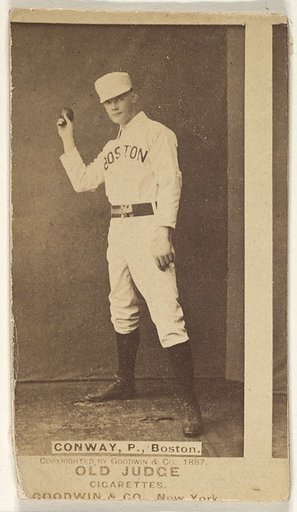 Conway, Pitcher, Boston, from the Old Judge series (N172) for Old Judge Cigarettes