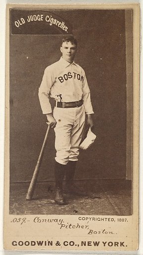 Conway, Pitcher, Boston, from the Old Judge series (N172) for Old Judge Cigarettes