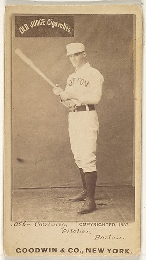 Conway, Pitcher, Boston, from the Old Judge series (N172) for Old Judge Cigarettes