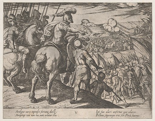 Plate 5: Alexander Directing a Battle, from "The Deeds of Alexander the Great"