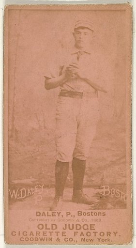 Daley, Pitcher, Boston, from the Old Judge series (N172) for Old Judge Cigarettes