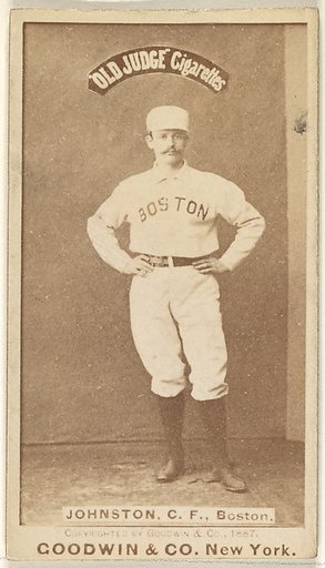 Johnston, Center Field, Boston, from the Old Judge series (N172) for Old Judge Cigarettes