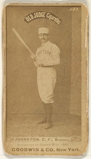 Johnston, Center Field, Boston, from the Old Judge series (N172) for Old Judge Cigarettes